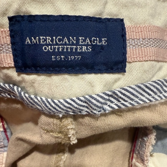 American Eagle Outfitters Tan VTG Y2K Chinos Flare Low Rise Bella Swan - Picture 9 of 11